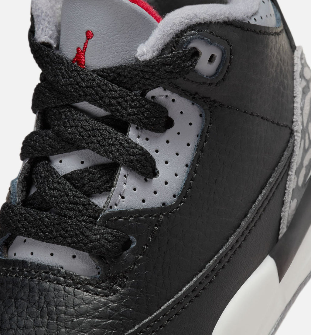 Air Jordan 3 Retro "Black Cement" Infant/Toddler Shoe – Black/Fire Red/Cement Grey/Summit White