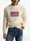 Polo Ralph Lauren flag-intarsia chunky-knit sweater