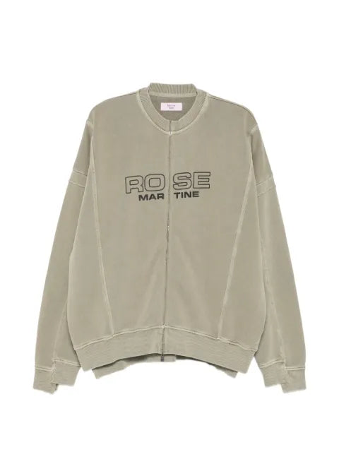 Martine Rose logo-print zip-up sweatshirt