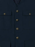 Kenzo collarless pocket-details button-up jacket