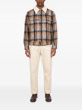 SIMKHAI  Ford check-pattern fleece-collar jacket