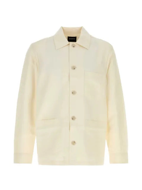 BOSS relaxed-fit overshirt in solid twill
