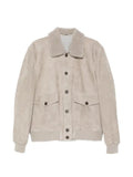 Eleventy shearling-collar suede jacket