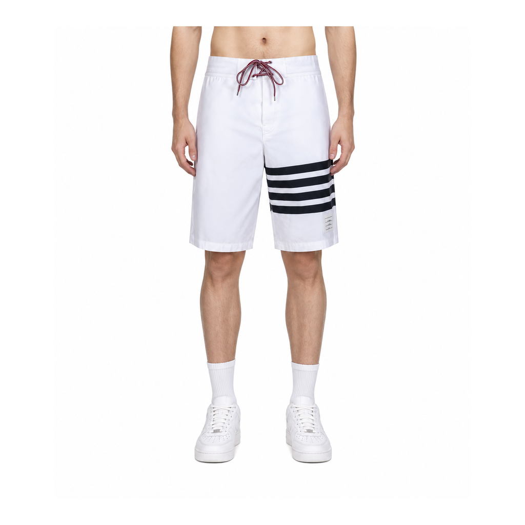 Thom Browne Style Four-Bar Sweatpants