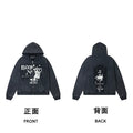 ERD "Rossiya / L'Déséquilibre" Graphic Zip-Up Hoodie — Washed Black