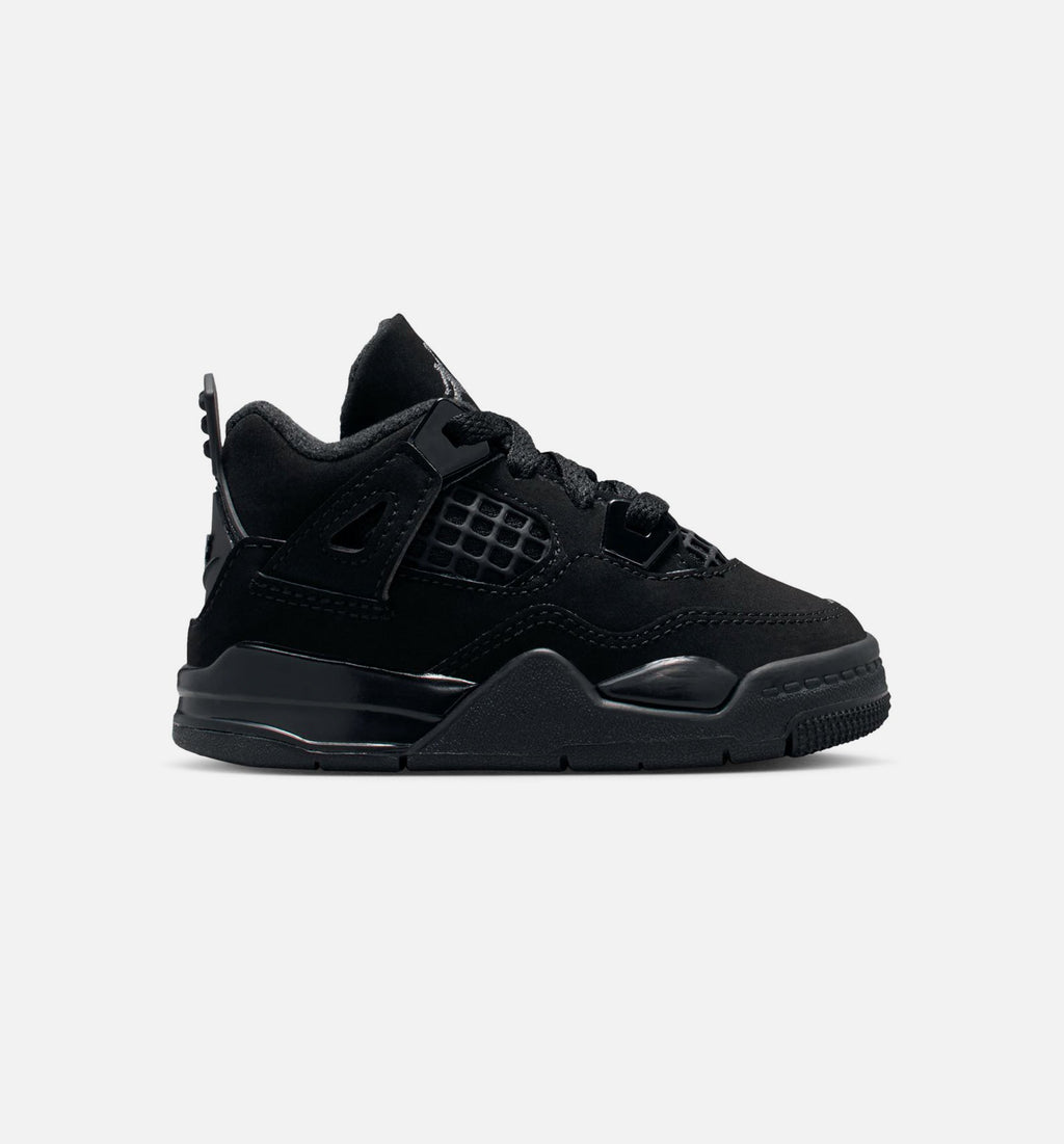 Air Jordan 4 Retro Black Cat Infant/Toddler Shoes - Black Light Graphite