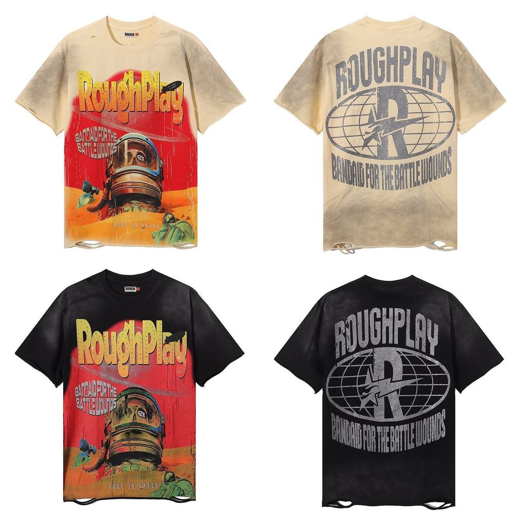 Rough Play Lost In Space Astronaut Graphic T-Shirt