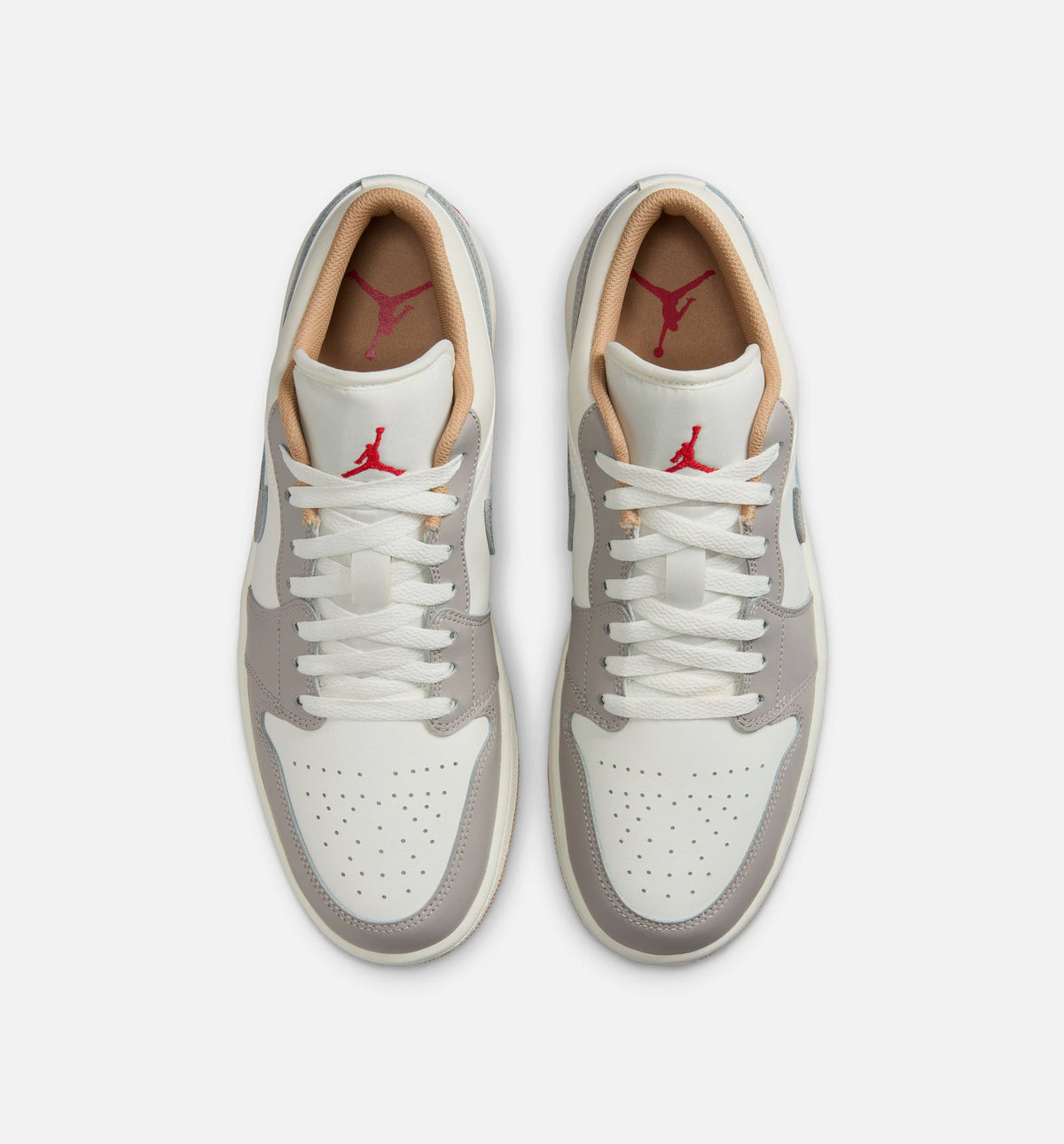 Air Jordan 1 Low – Men's Lifestyle Shoe in Sail/Fire Red/College Grey/Hemp