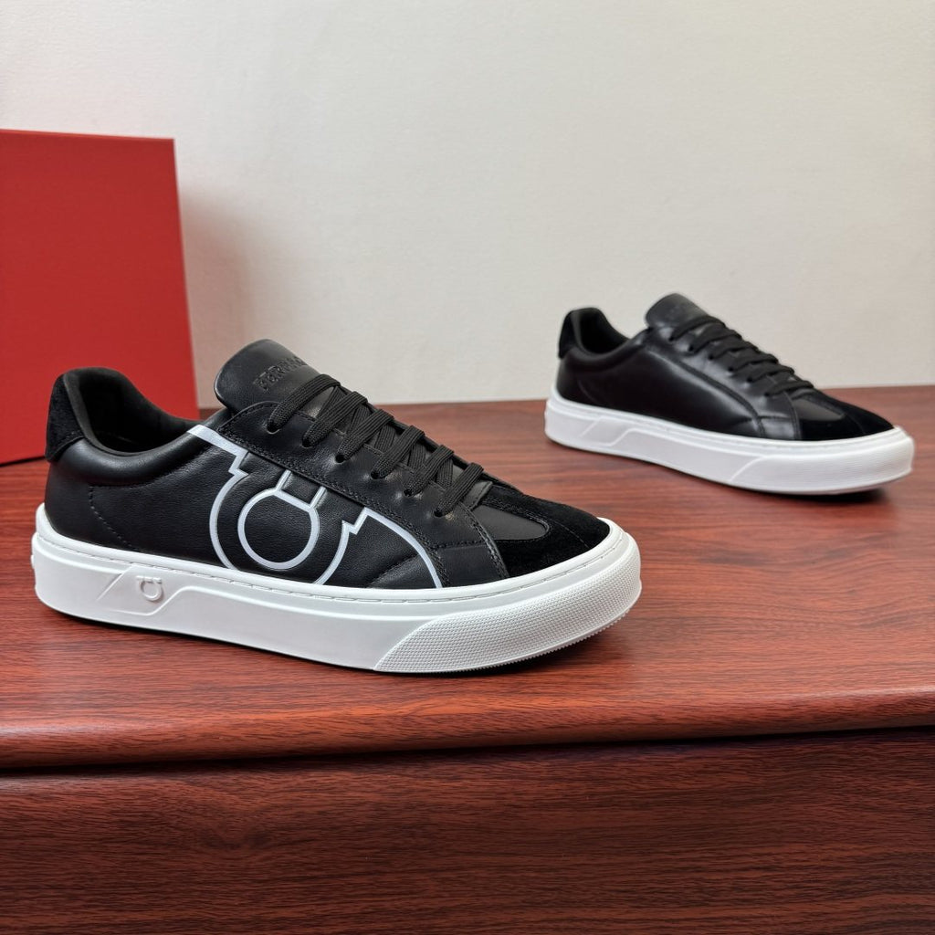 Ferragamo Men's Gancini Low-Top Sneakers